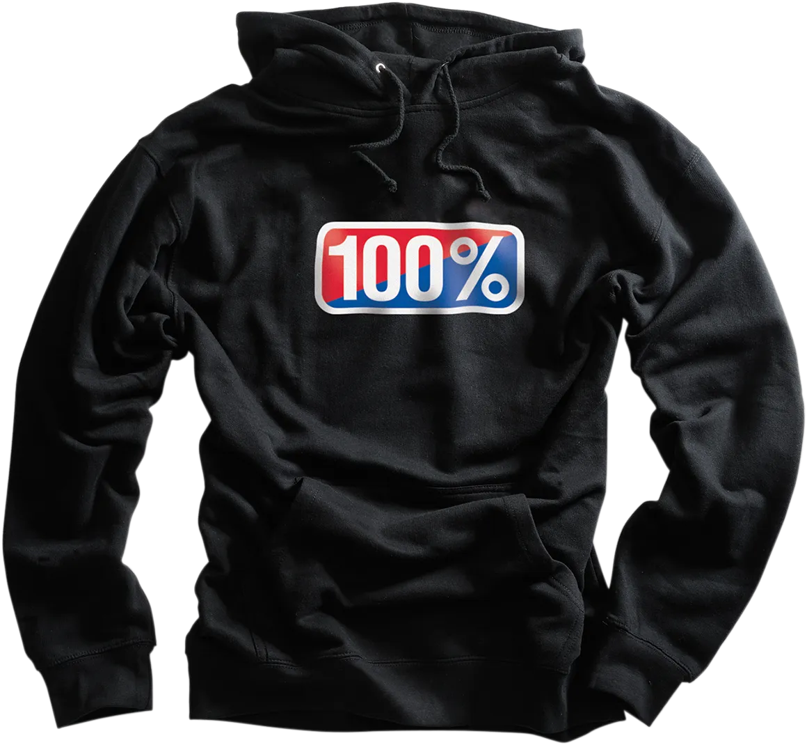 100% Classic Hoodie - Black - Small 20029-00030
