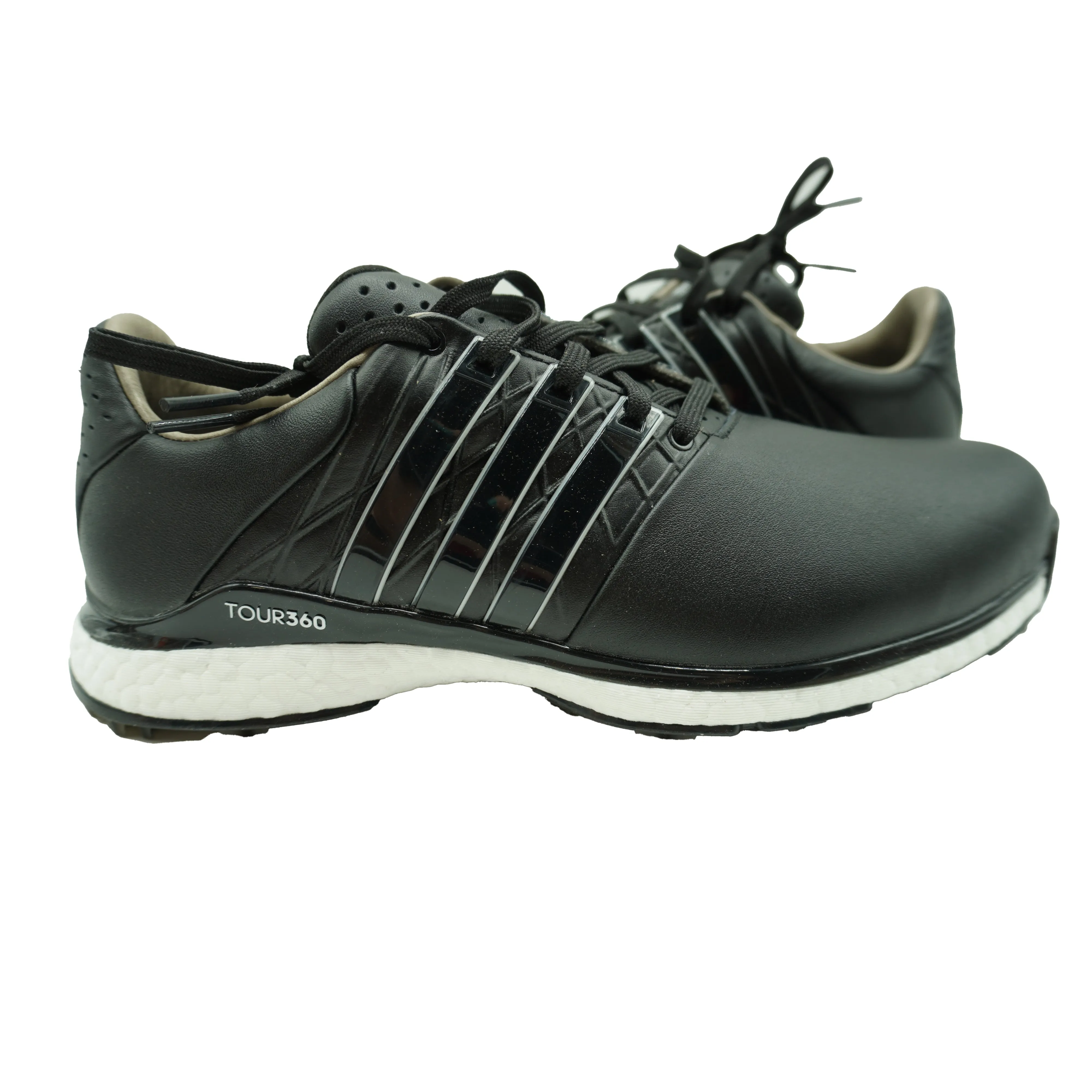 Adidas Men's Tour 360 Leather Golf Athletic Shoes Black White Size 9.5