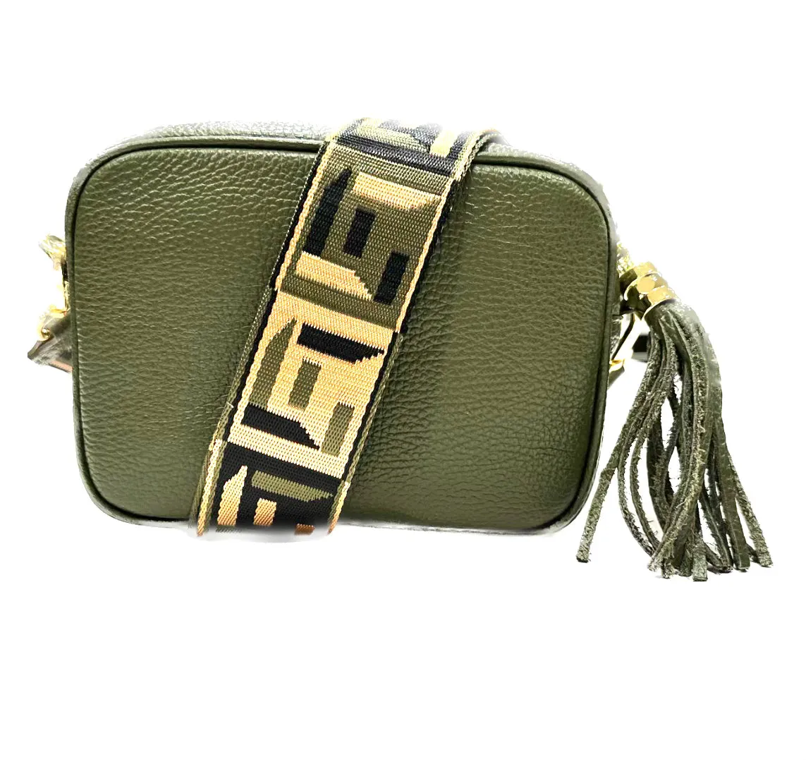 Alexa Genuine Leather Crossbody with Decorative Strap
