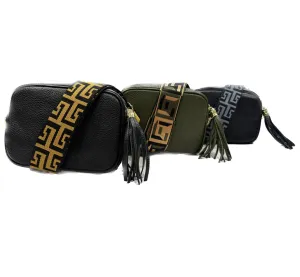 Alexa Genuine Leather Crossbody with Decorative Strap