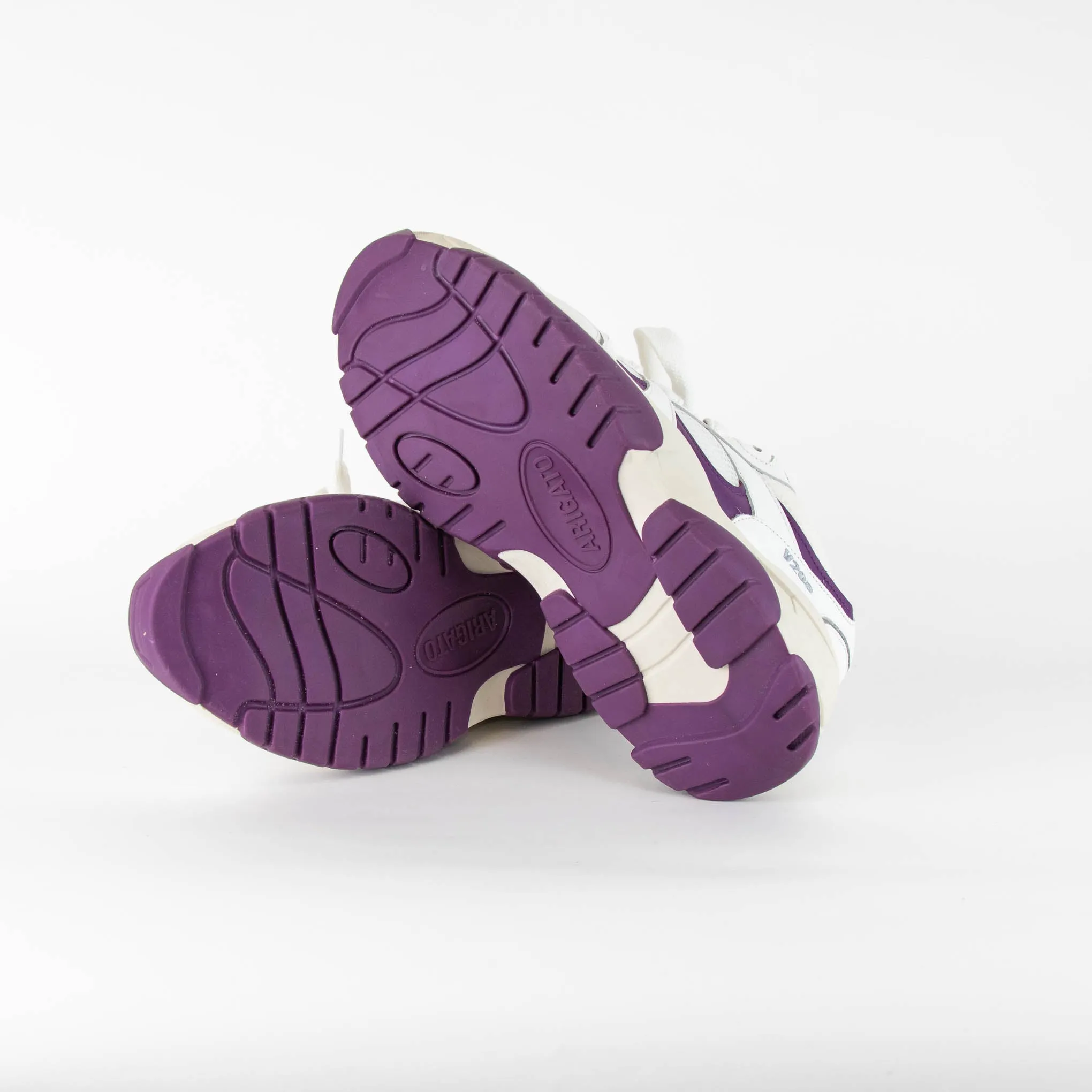 Axel Arigato White Purple Leather Catfish Lo Trainers