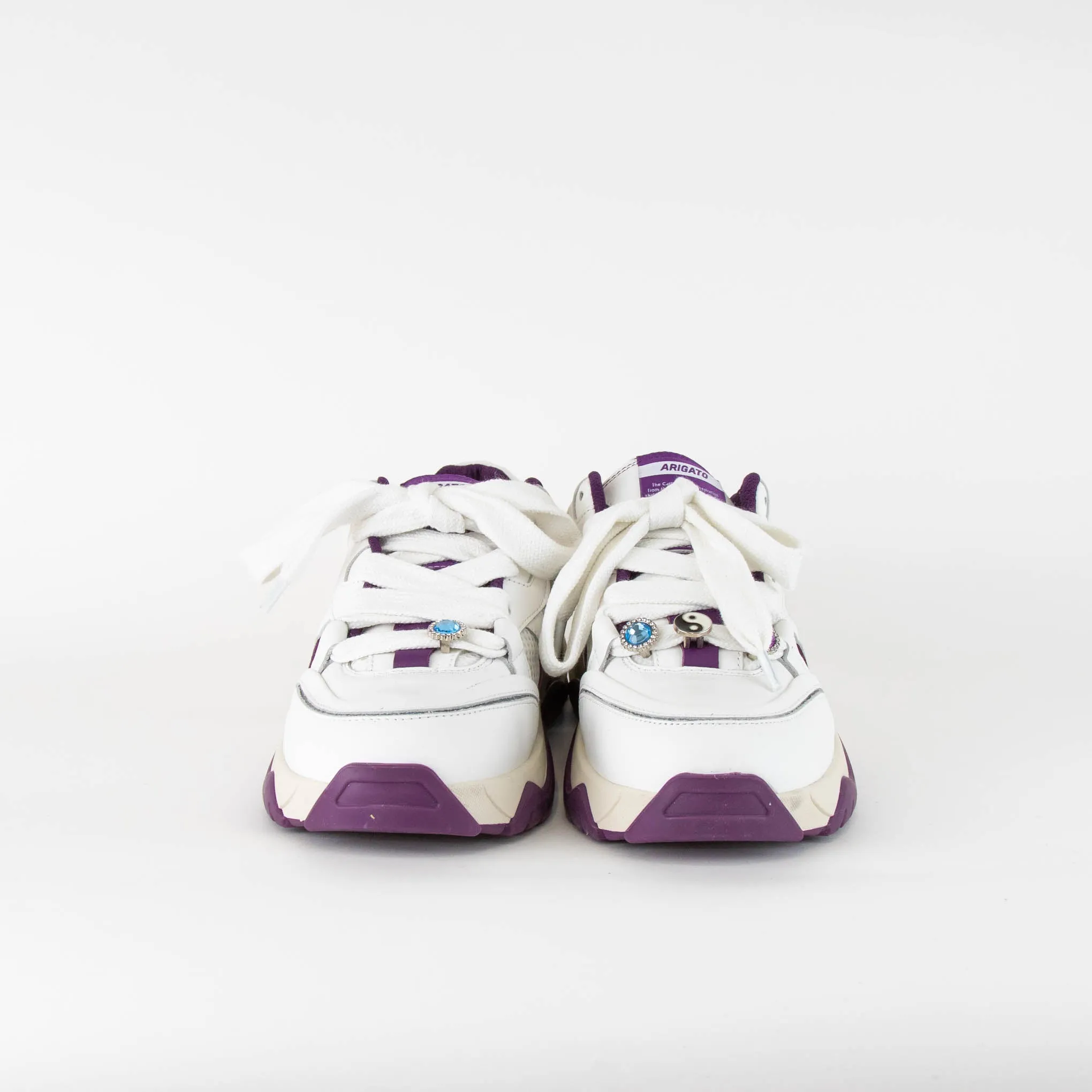Axel Arigato White Purple Leather Catfish Lo Trainers