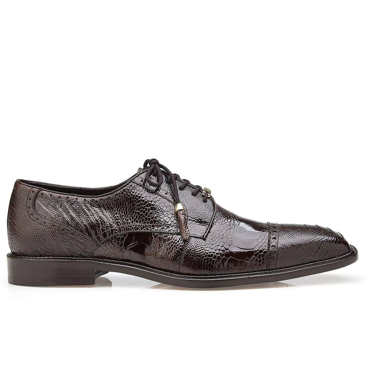 Belvedere Men's Batta Chocolate Genuine Ostrich Oxfords 14006 (BV2513)