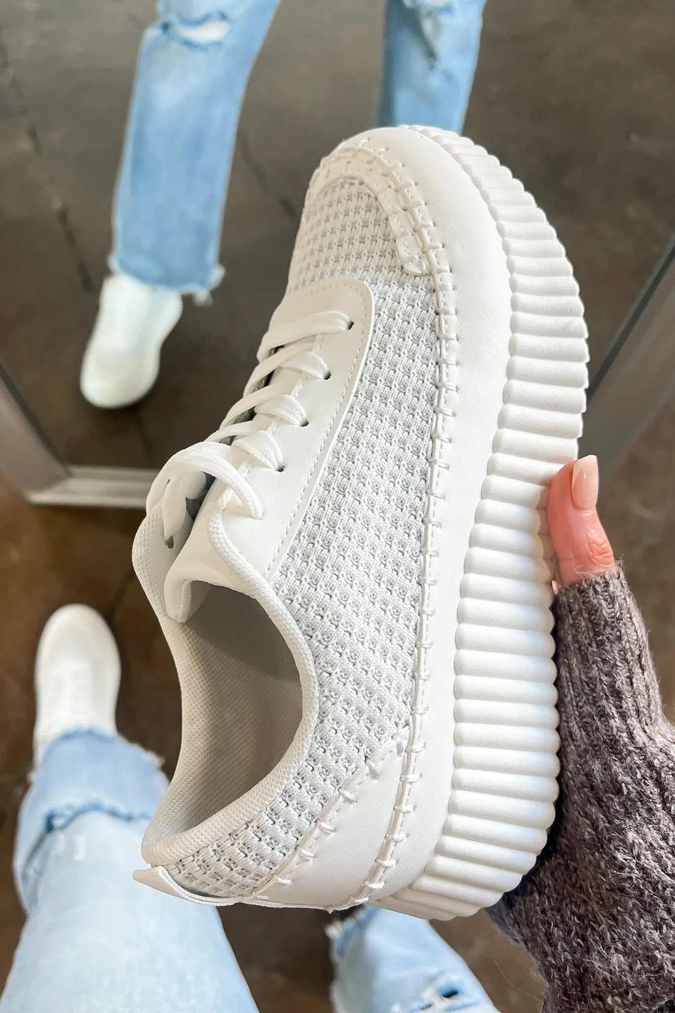 Casarah Blanket Stitch Platform Sneakers - FINAL SALE