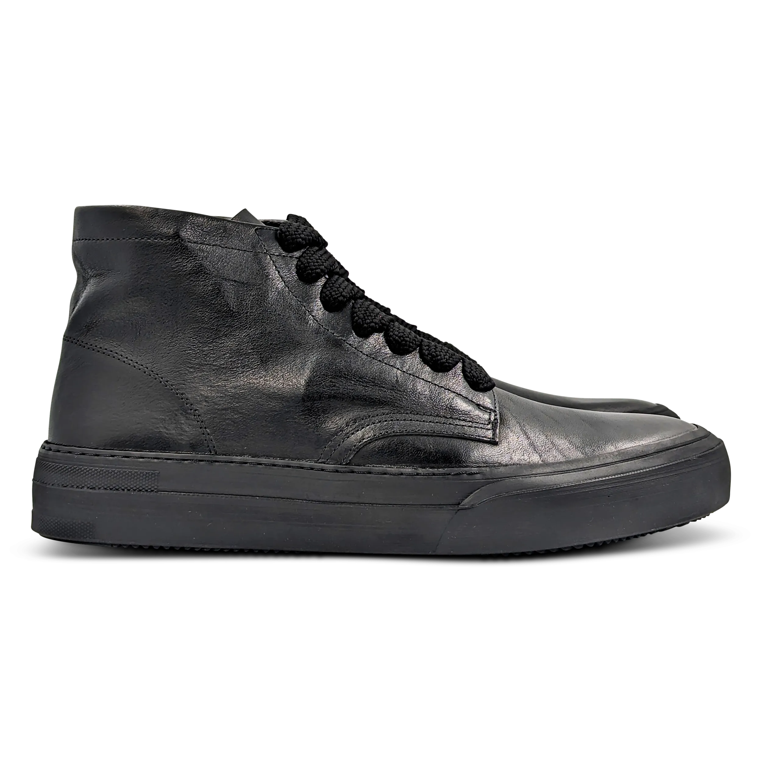 Conscious Chucky Hightop Washed in Black with Black Sole