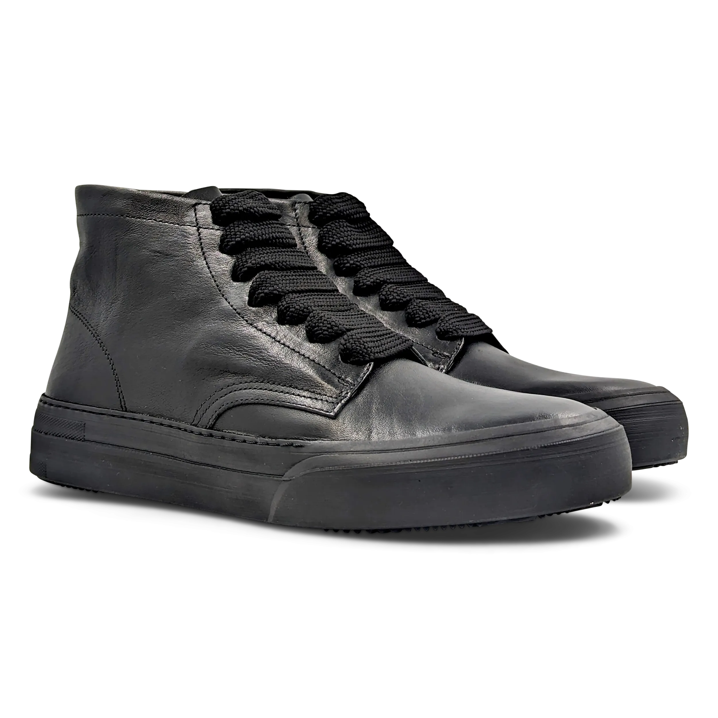 Conscious Chucky Hightop Washed in Black with Black Sole
