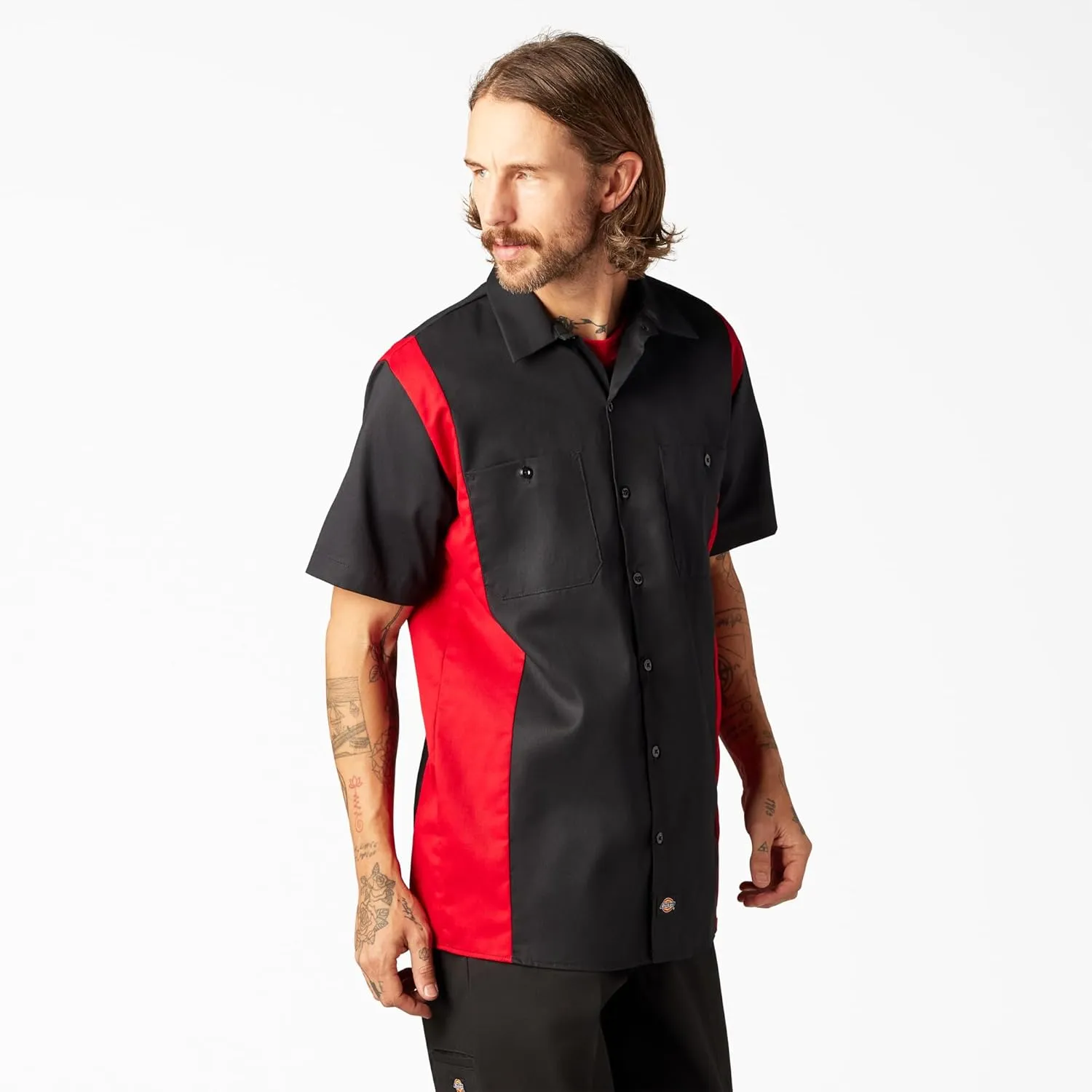 Dickies Men's Two-Tone Short Sleeve Work Shirt