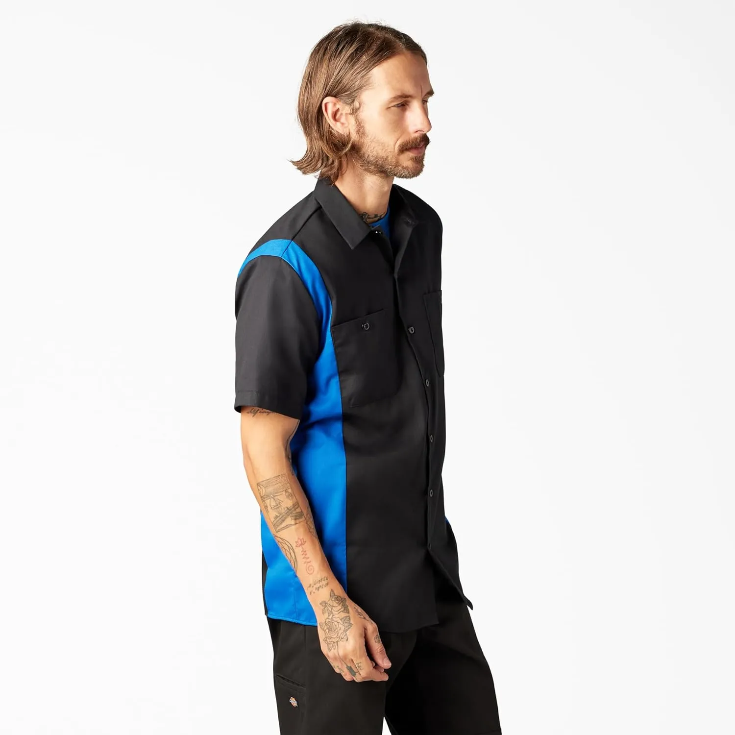 Dickies Men's Two-Tone Short Sleeve Work Shirt