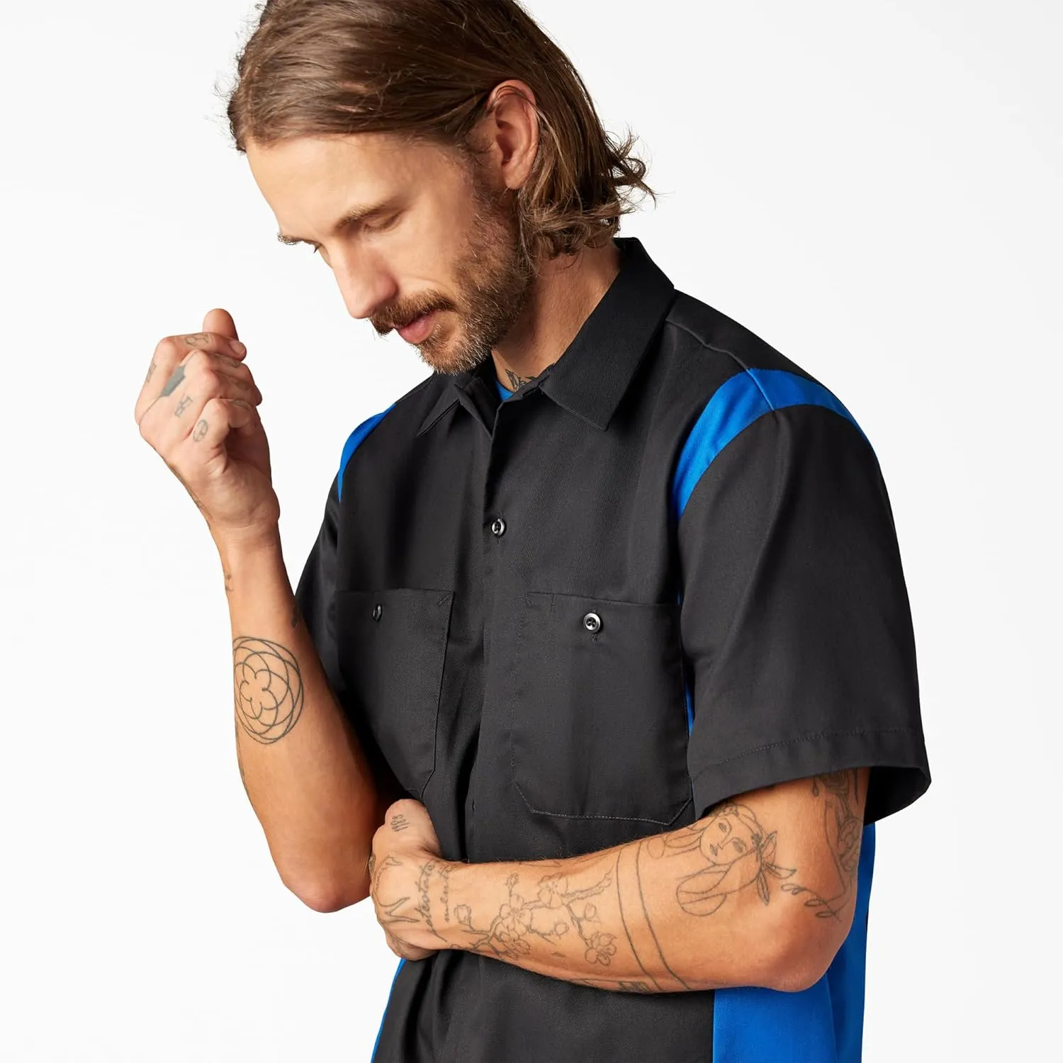 Dickies Men's Two-Tone Short Sleeve Work Shirt