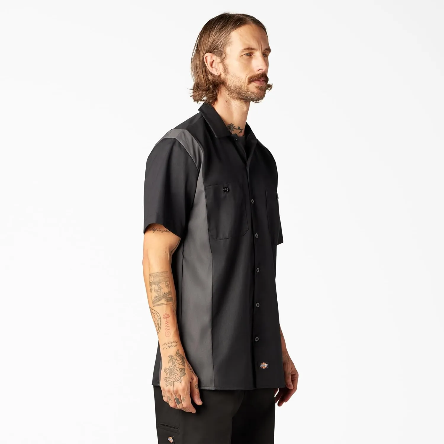 Dickies Men's Two-Tone Short Sleeve Work Shirt