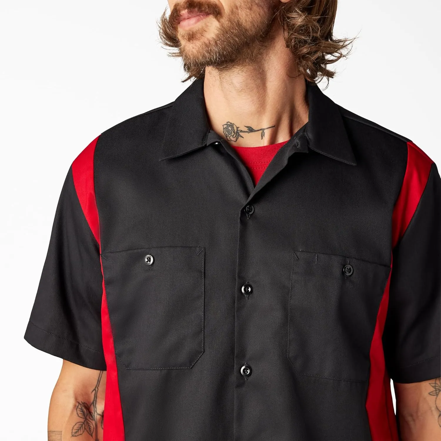 Dickies Men's Two-Tone Short Sleeve Work Shirt