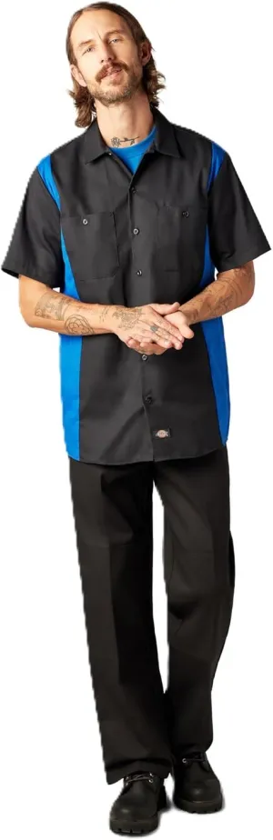Dickies Men's Two-Tone Short Sleeve Work Shirt