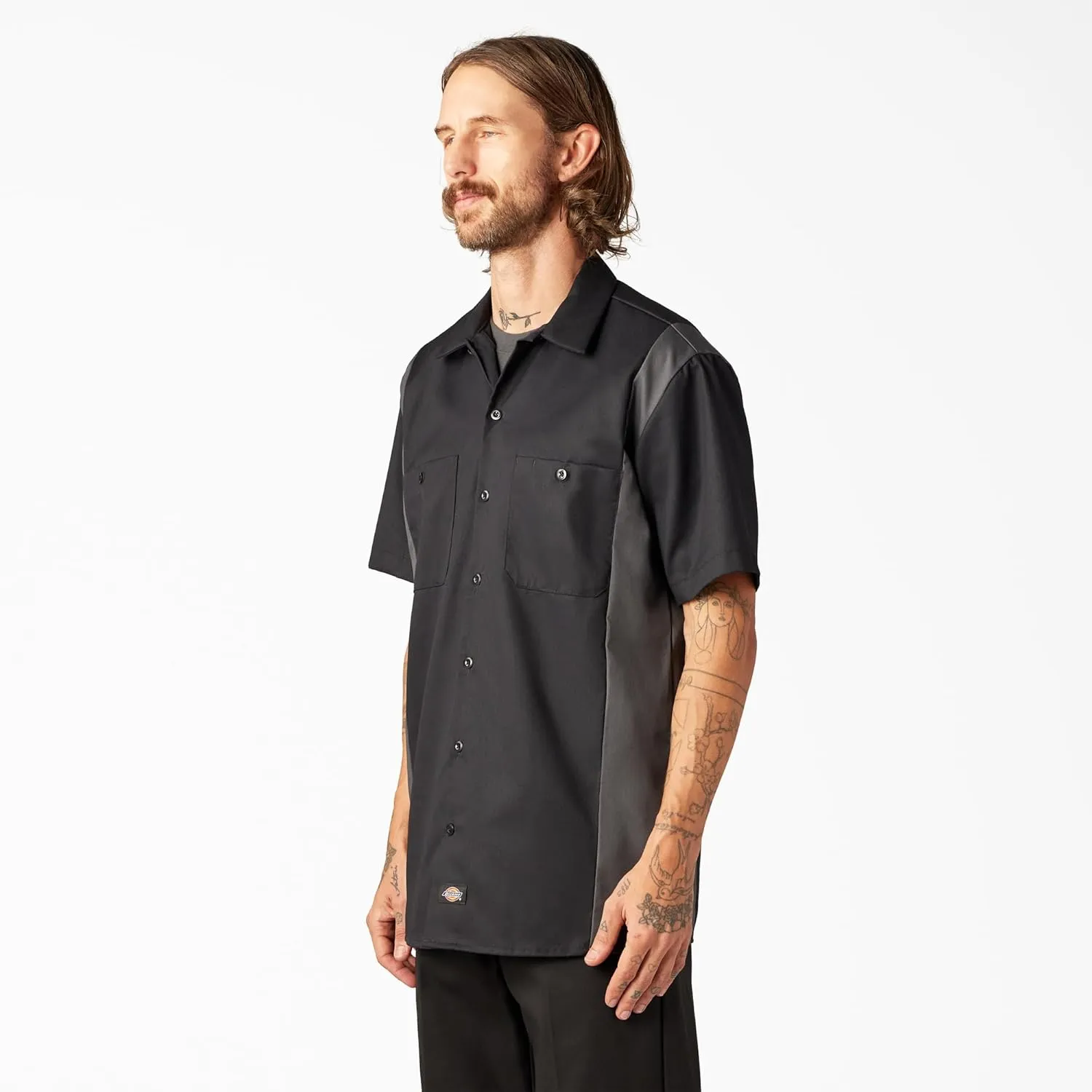 Dickies Men's Two-Tone Short Sleeve Work Shirt