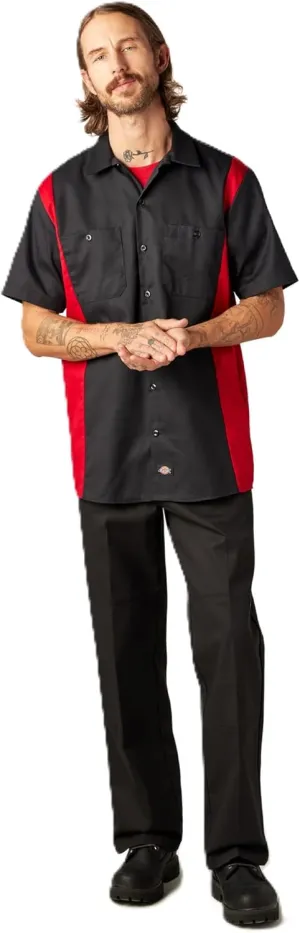 Dickies Men's Two-Tone Short Sleeve Work Shirt