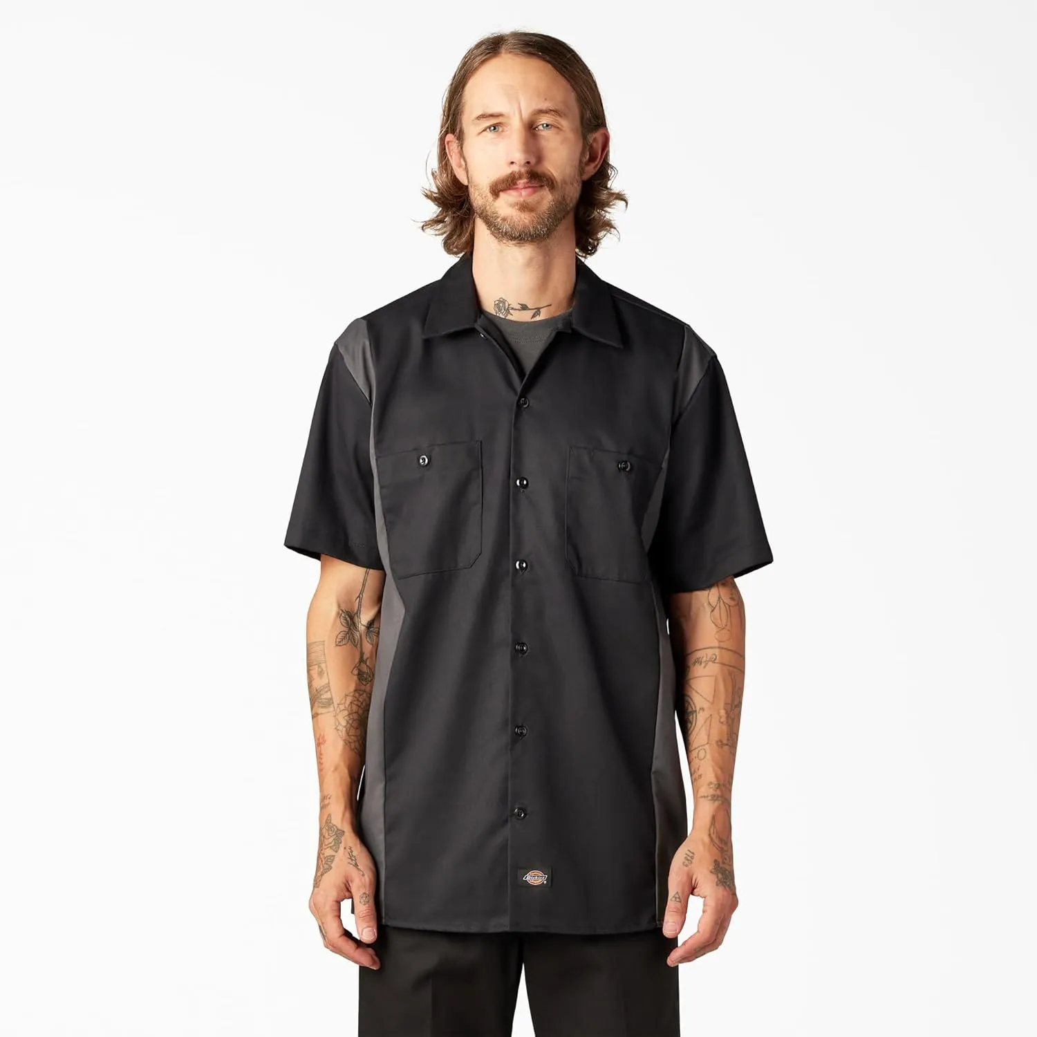 Dickies Men's Two-Tone Short Sleeve Work Shirt