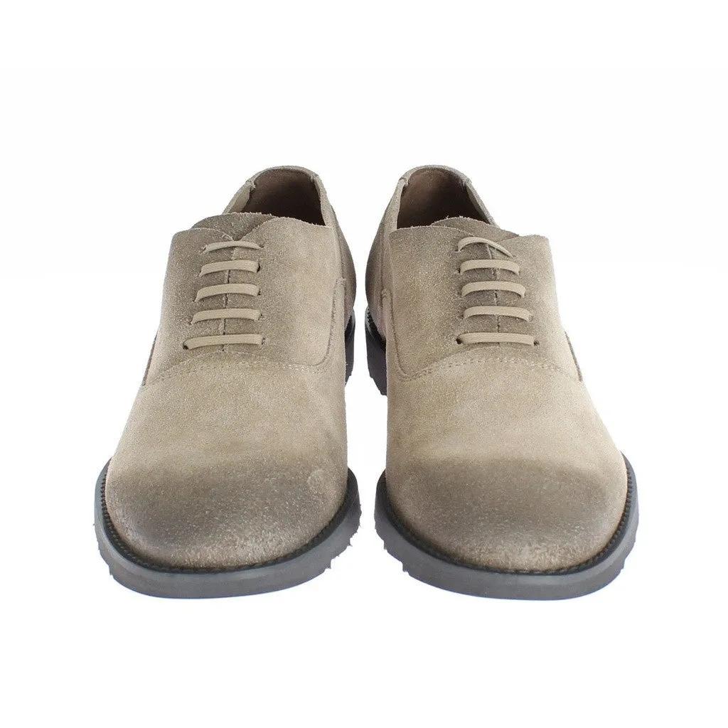 Dolce & Gabbana Beige Suede Leather Formal Dress Shoes