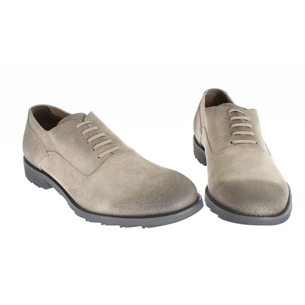 Dolce & Gabbana Beige Suede Leather Formal Dress Shoes