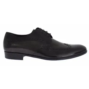 Dolce & Gabbana Black Leather Oxford Wingtip Dress Shoes
