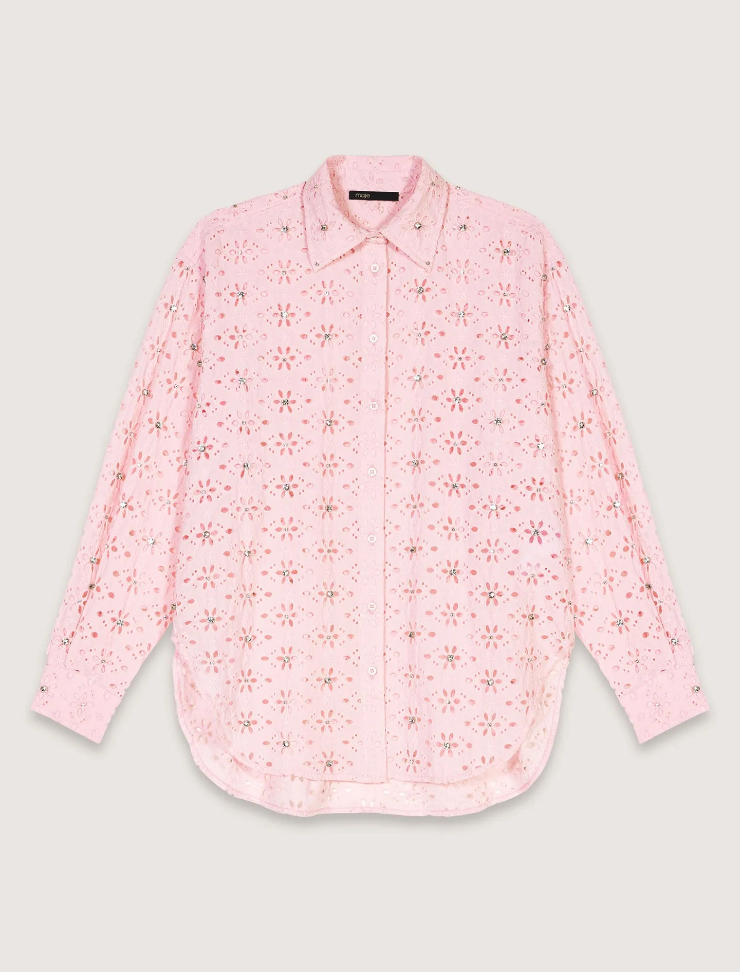 Embroidery and rhinestone shirt