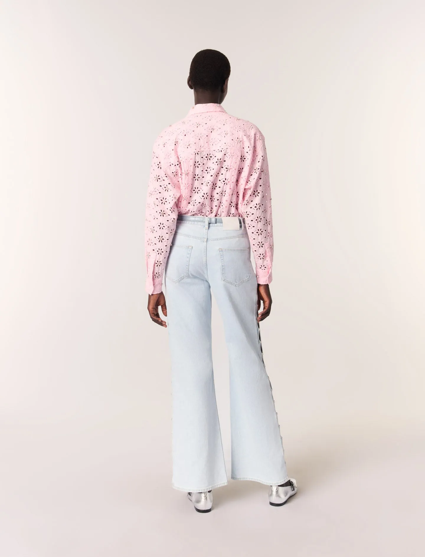 Embroidery and rhinestone shirt