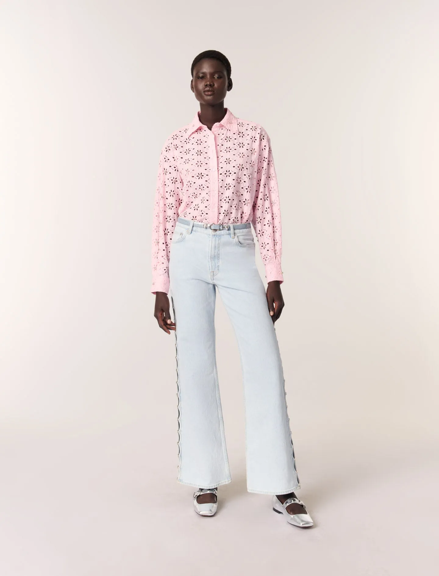 Embroidery and rhinestone shirt