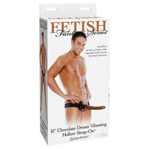 Fetish Fantasy Series Chocolate Dream Vibrating Hollow Strap-On