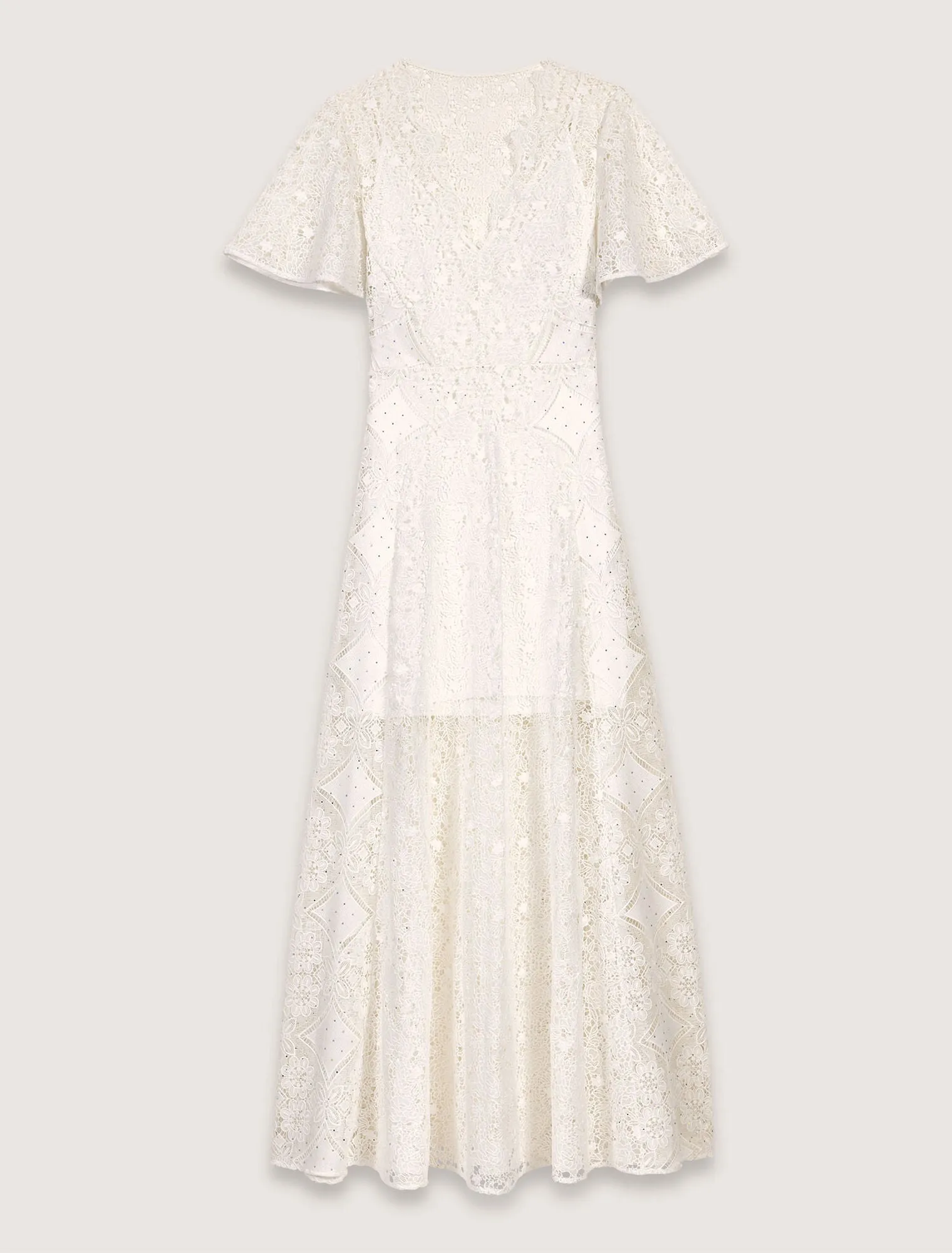 Floral guipure maxi dress