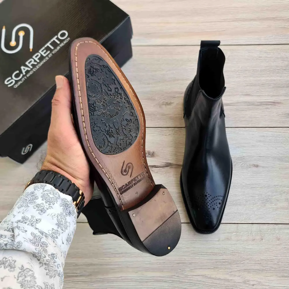 Genuine Leather Brogues British Style Mid-top Shoes
