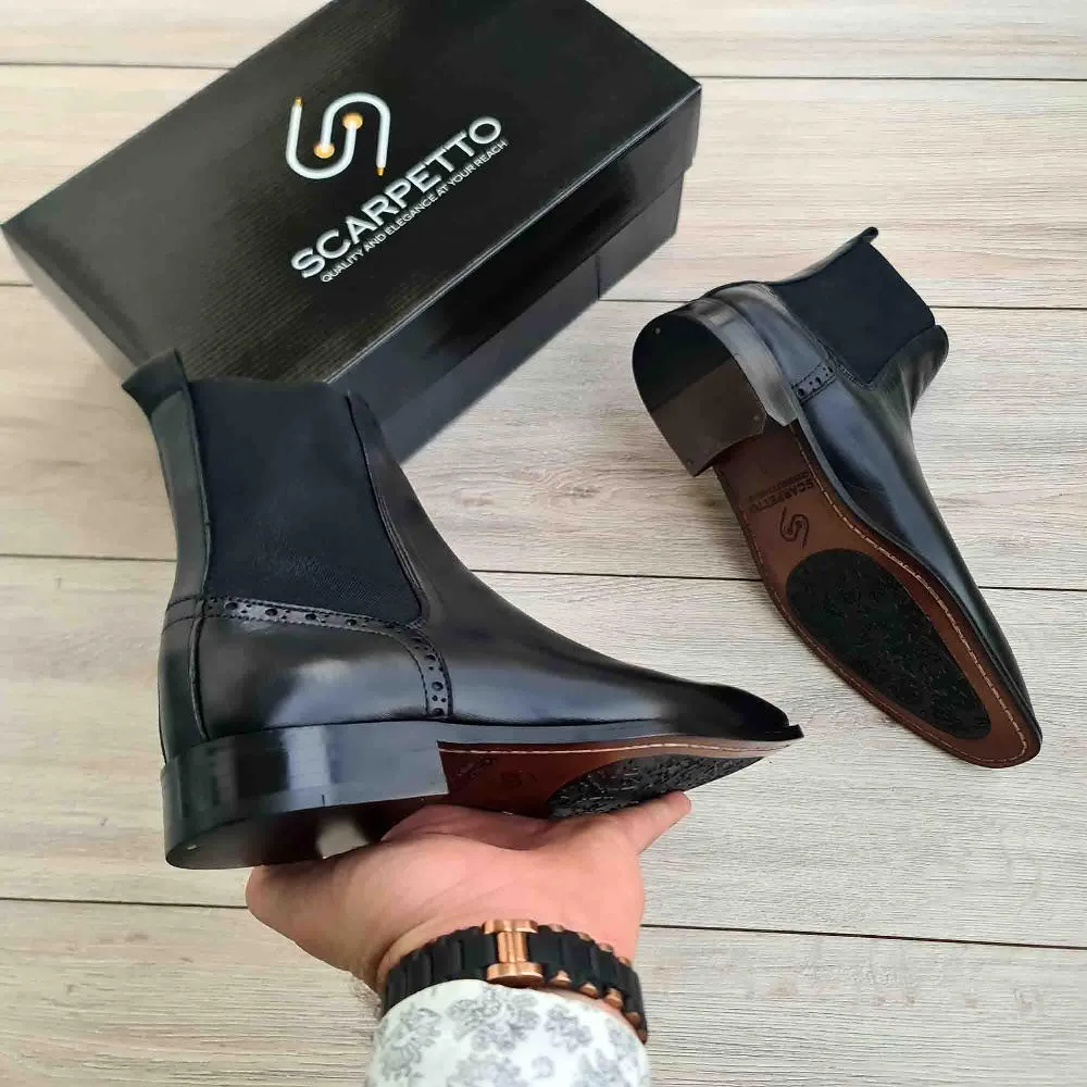 Genuine Leather Brogues British Style Mid-top Shoes