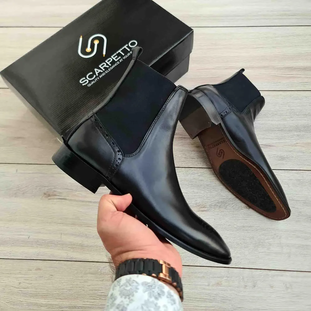 Genuine Leather Brogues British Style Mid-top Shoes