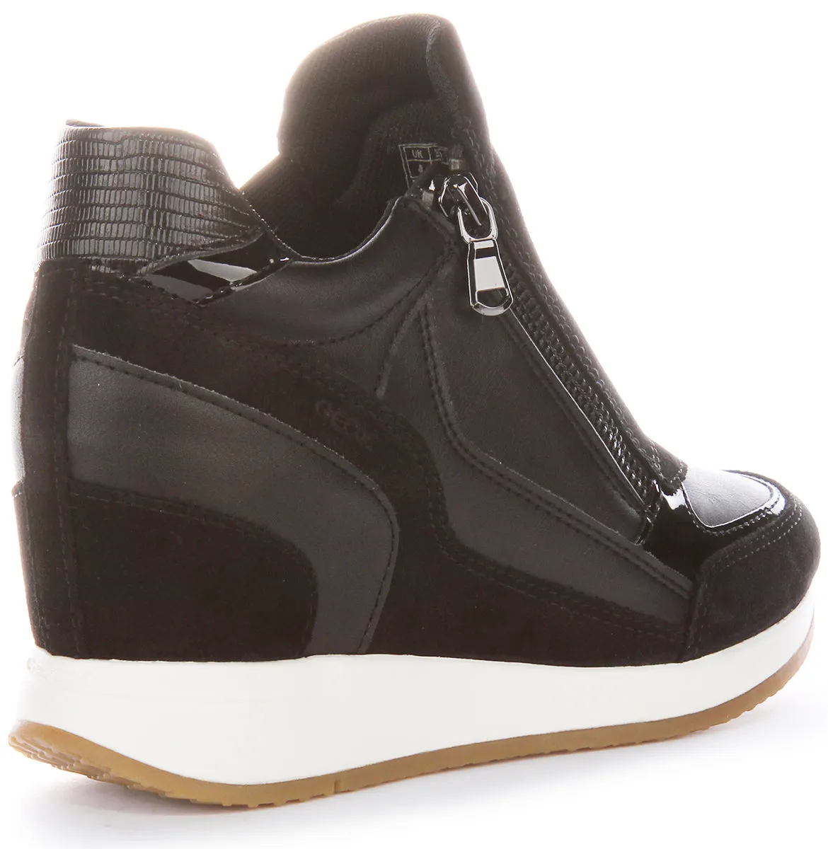 Geox D Nydame Wedge Sneaker In Black For Women