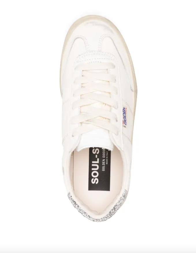 Golden Goose Soul Star distressed glittered sneakers