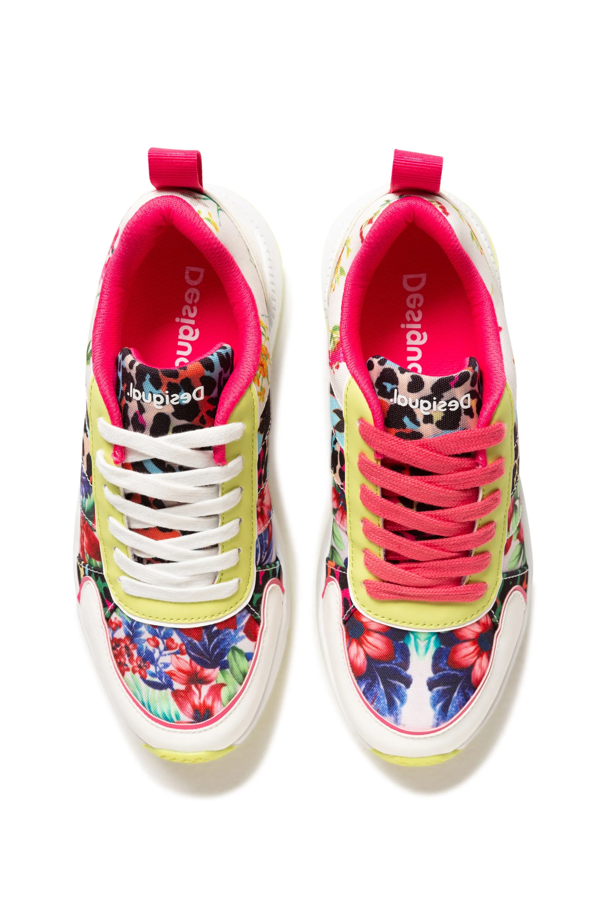 Hydra Leopard Sneakers Pumps with Neon Bright Print Desigual Style 20SSKA18