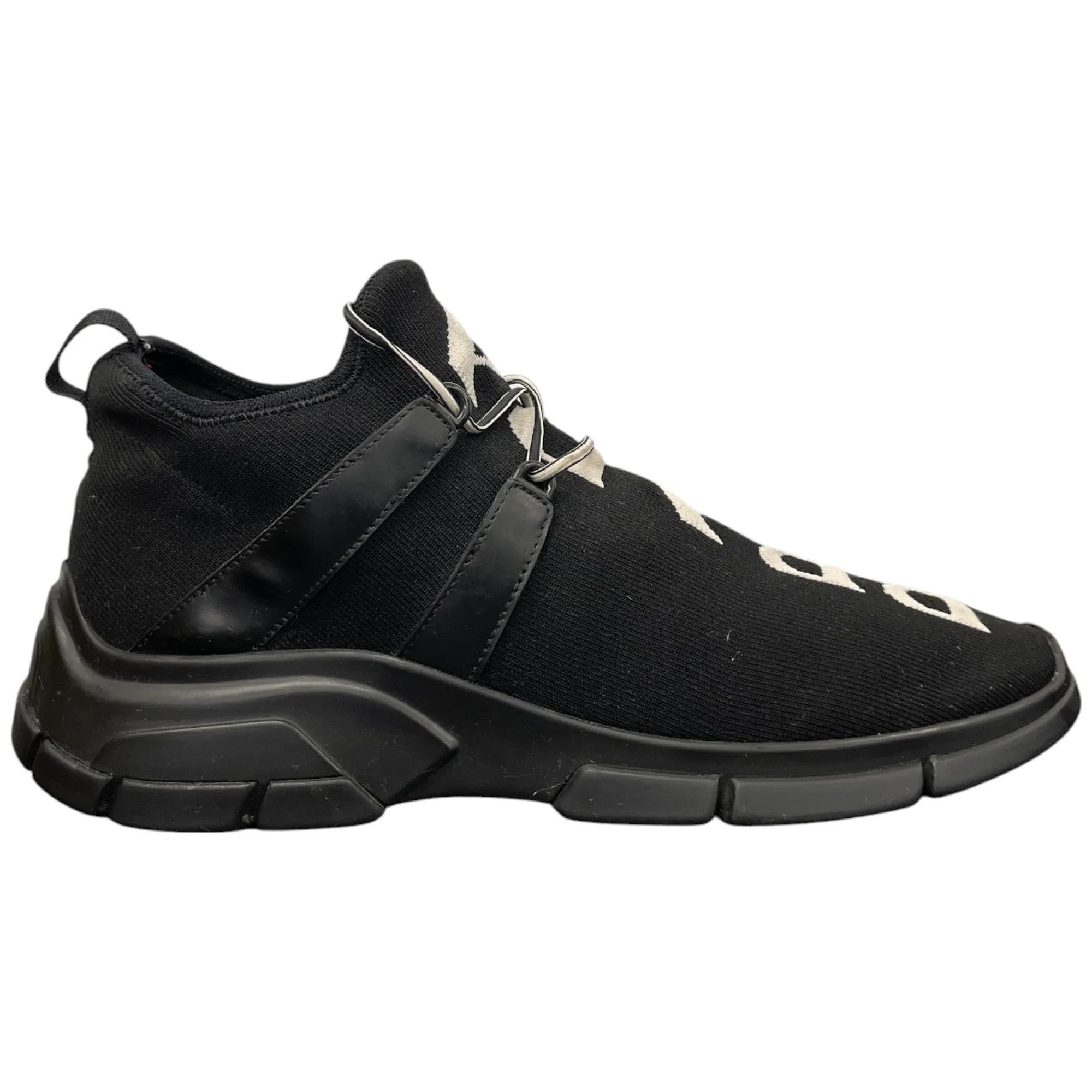 Men's Knit Logo Low Trainers Black Size EU 41 / UK 7
