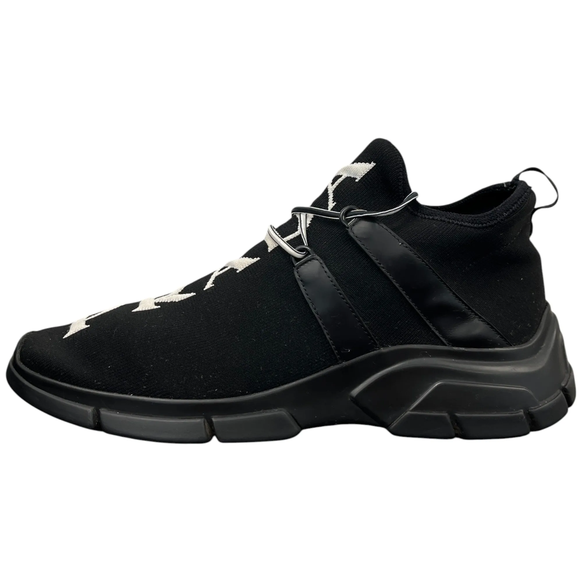 Men's Knit Logo Low Trainers Black Size EU 41 / UK 7