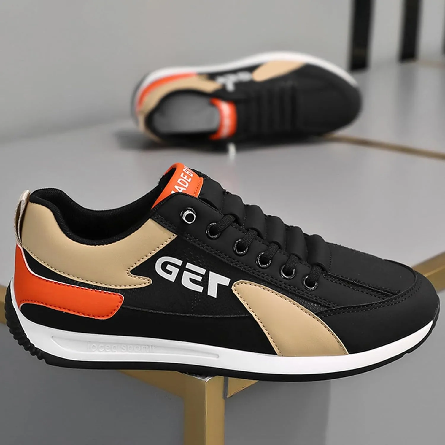 Men's Sport Breathable Mesh Shoes Casual Sneaker Mesh Breathable Walking Shoe Lightweight Elderly Slip On Shoes