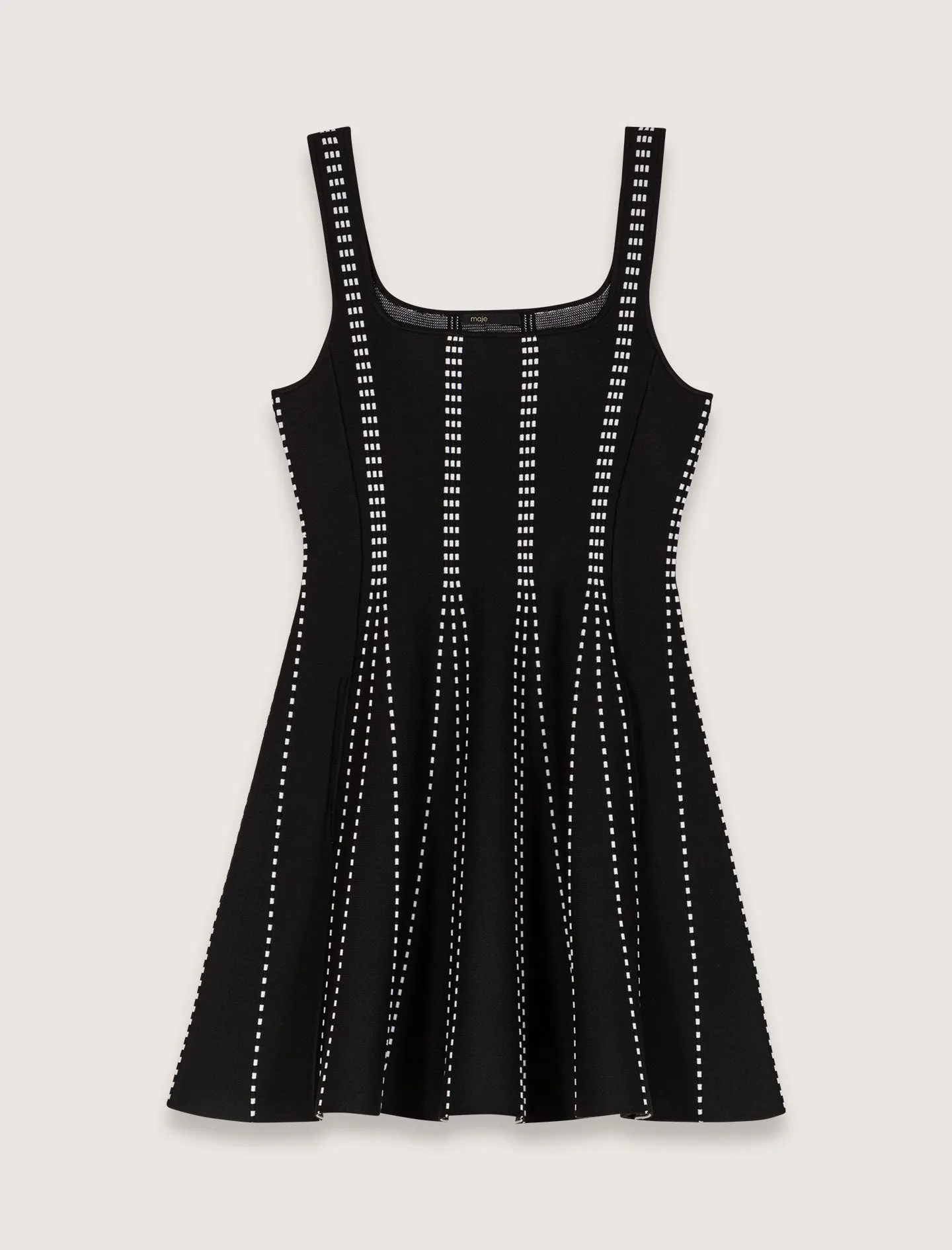 Patterned flared mini dress