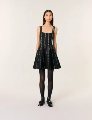 Patterned flared mini dress