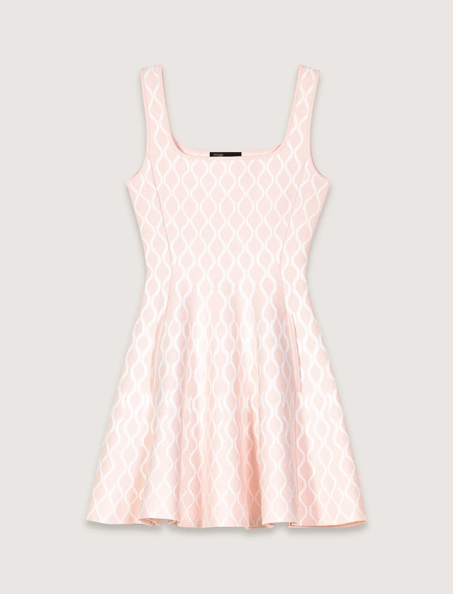 Patterned jacquard mini dress