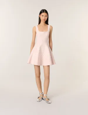 Patterned jacquard mini dress