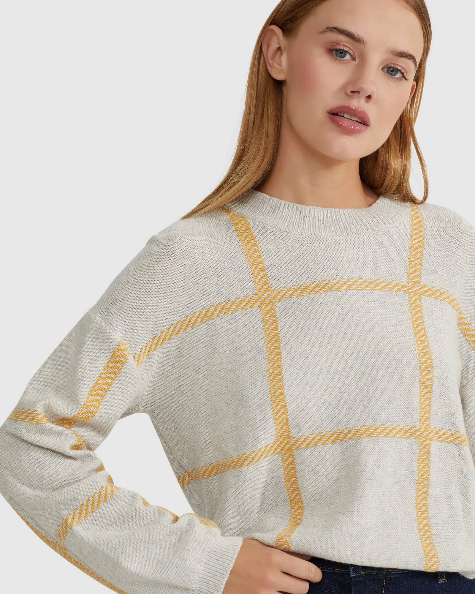 Peggy Graphic Crew Neck Knit Top