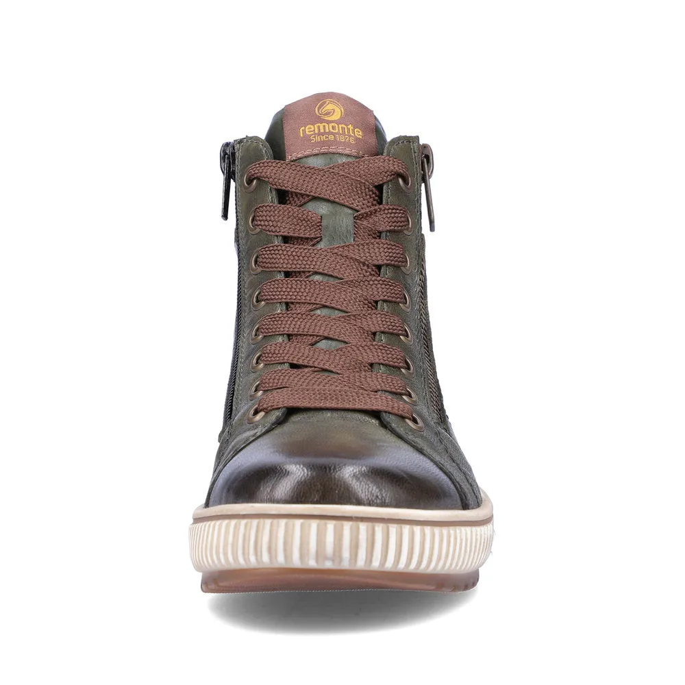 Remonte Ladies Zip Side lace Up High Top