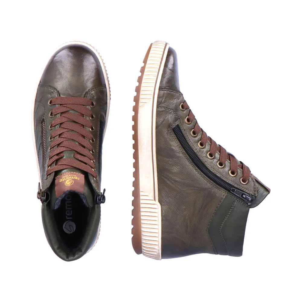 Remonte Ladies Zip Side lace Up High Top