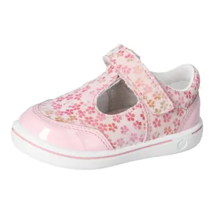 Ricosta Pepino Winny Girls Pink Leather Patent Velcro T-Bar Shoes