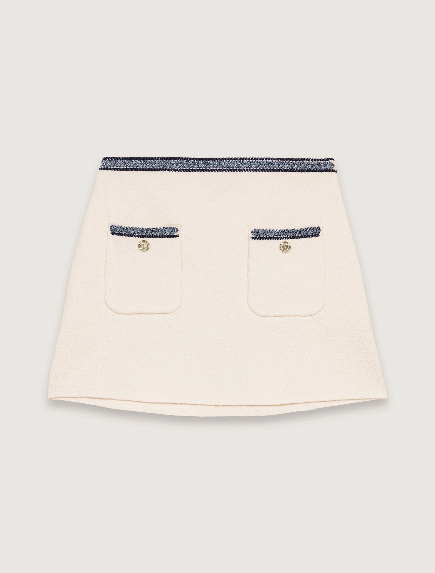 Short skirt with contrasting trim