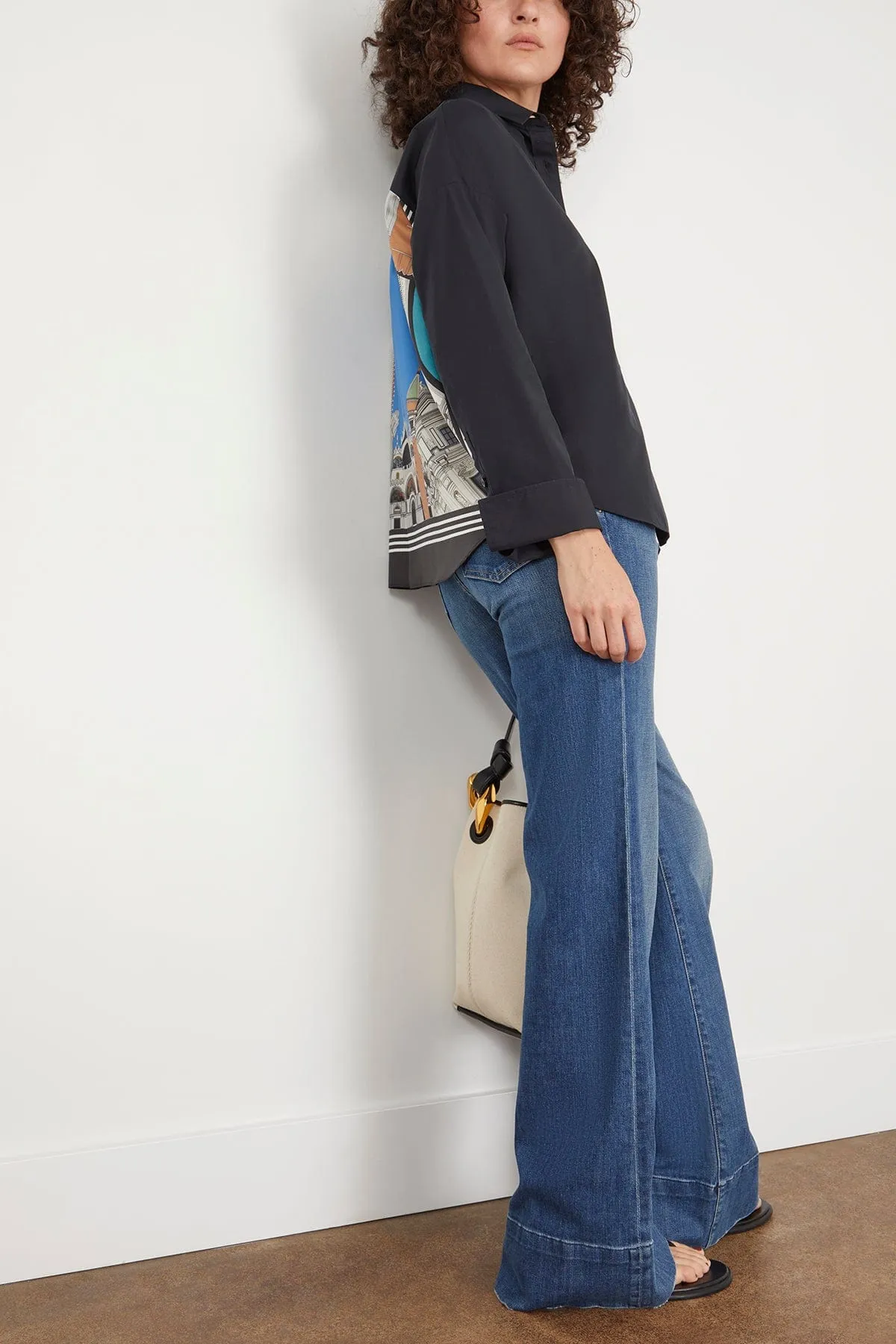 Sirene Long Sleeve Top in Blue Multi/Black