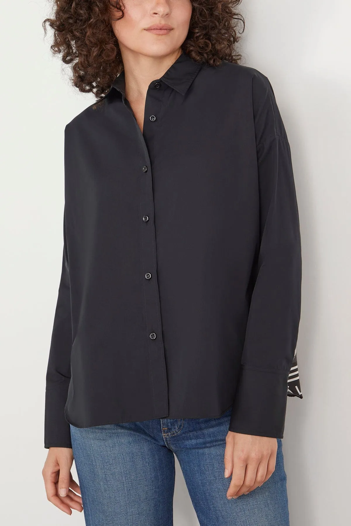 Sirene Long Sleeve Top in Blue Multi/Black