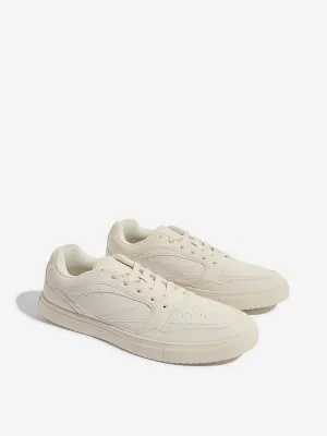 SOLEPLAY Off-White Perforated Lace-Up Sneakers