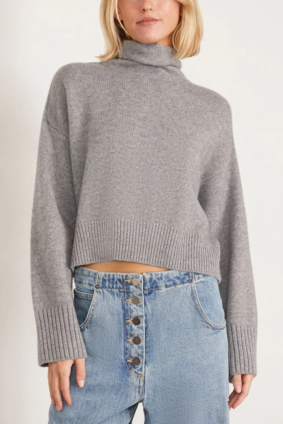 Stintino Collar Sweater in Grey Melange