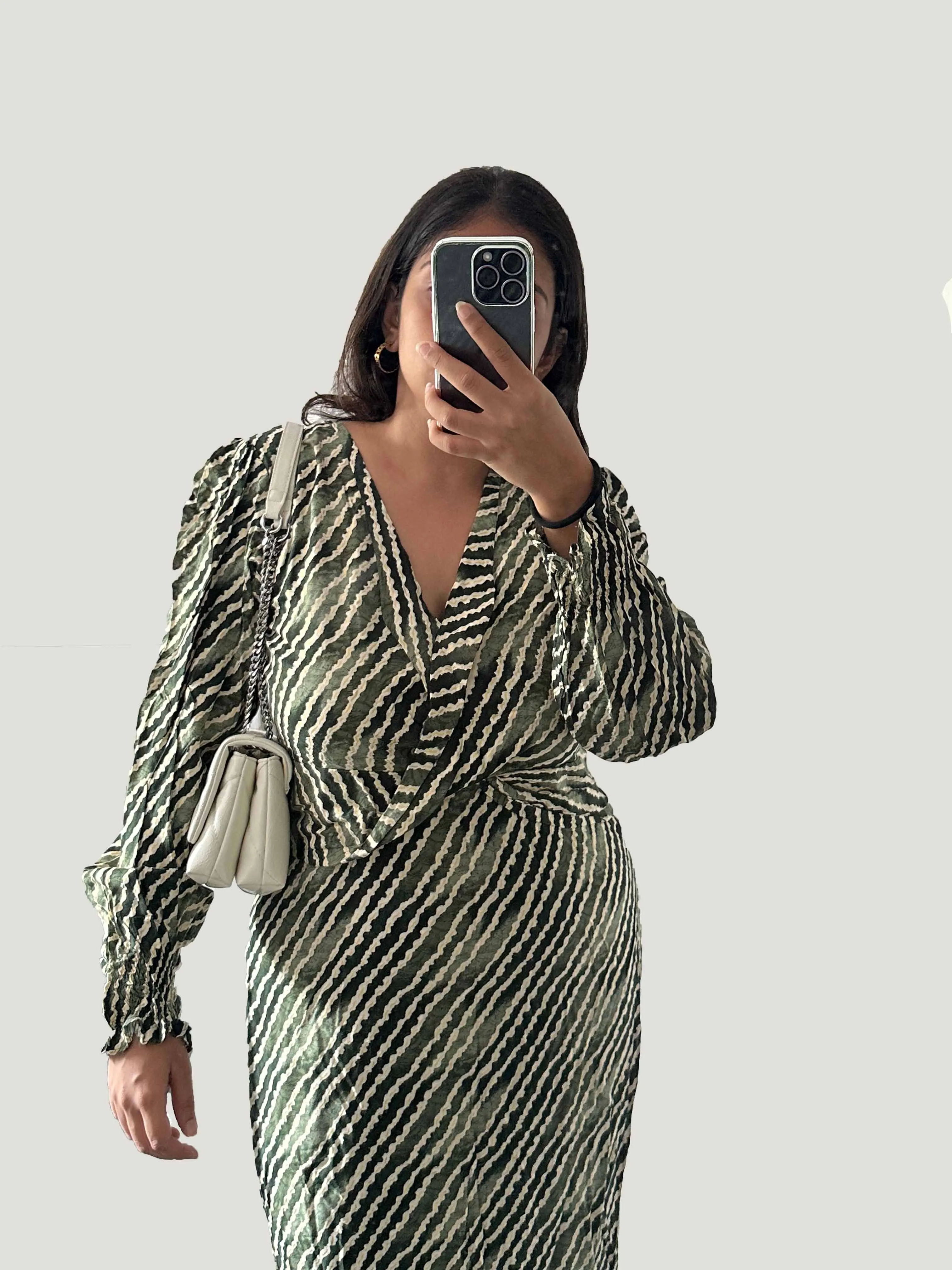 STRIPED LONG DRESS - GREEN